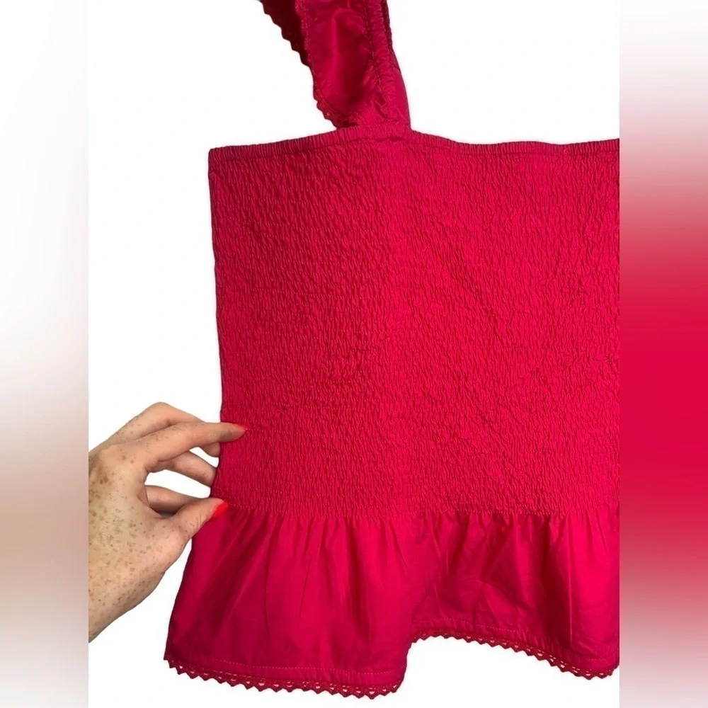 NWOT Summer Beach Roller Rabbit Pink Dove Top Smocked Tank Top Size XL - Picture 6 of 11